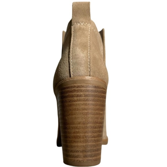 Dolce Vita Taupe Suede Ankle Boots with Pointed Toe and Block Heel - Picture 11 of 14